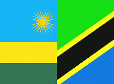 Tanzania Rwanda Flags